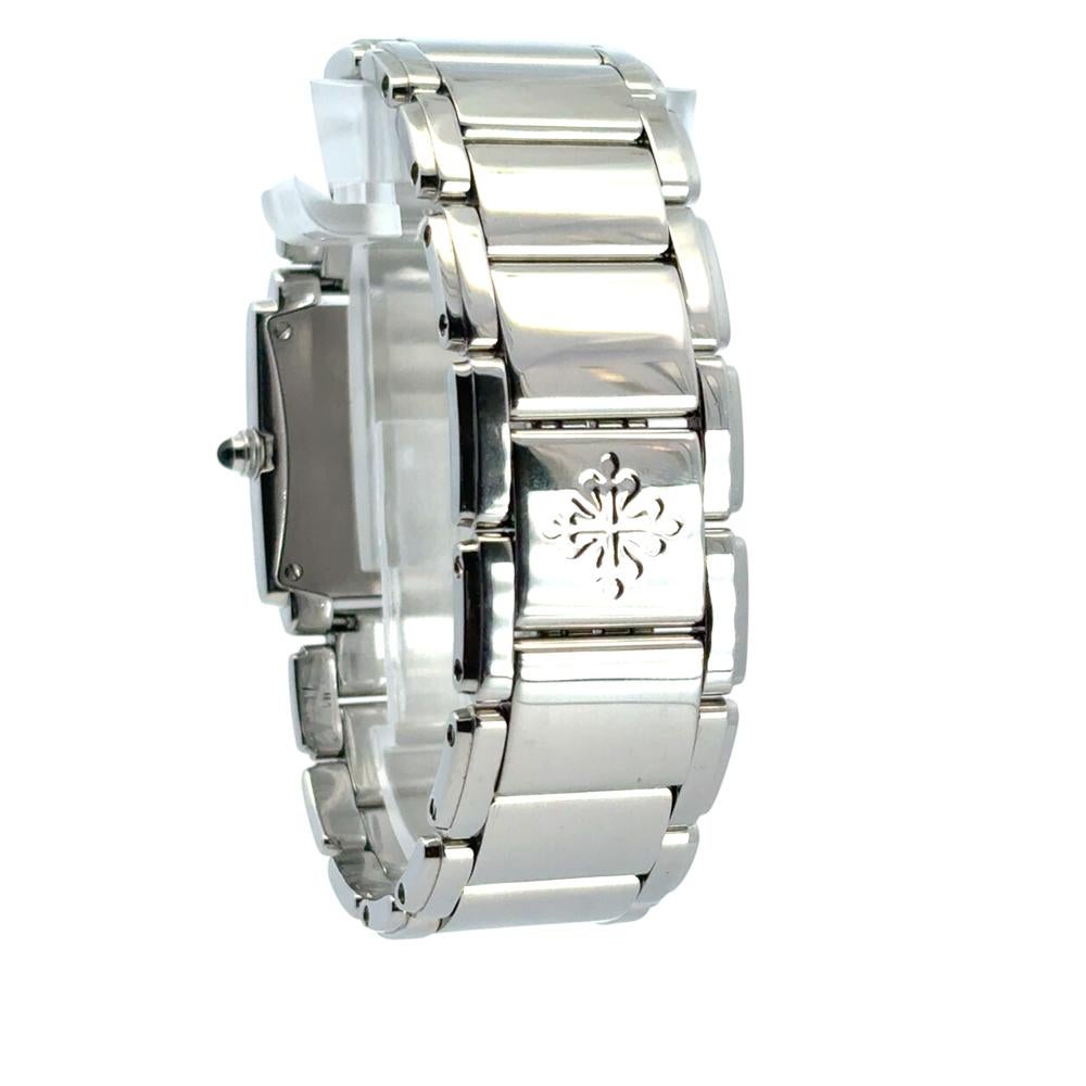 Patek Philippe 4910/10A Twenty-4 Stainless Steel Gray Dial Diamond Ladies Watch For Sale 2