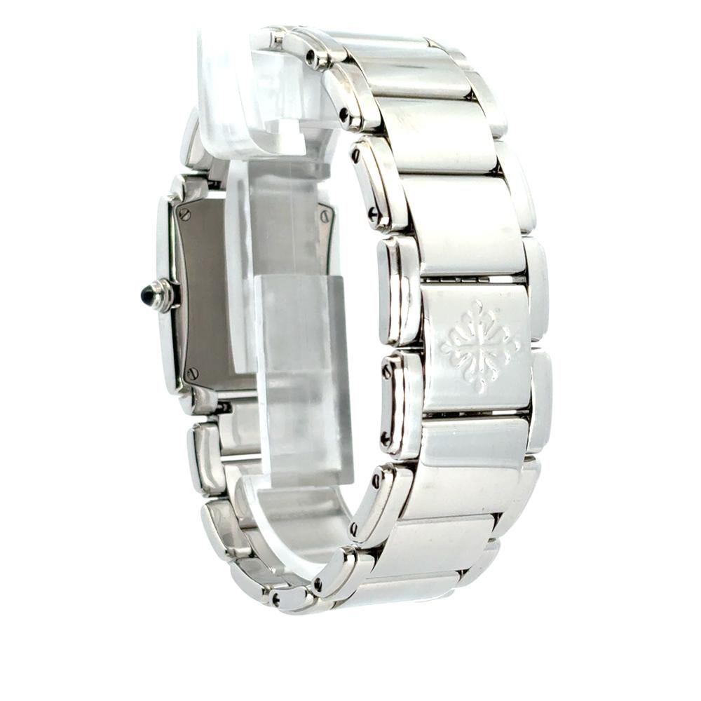 Patek Philippe 4910/10A Twenty-4 Stainless Steel Gray Dial Diamond Ladies Watch For Sale 3