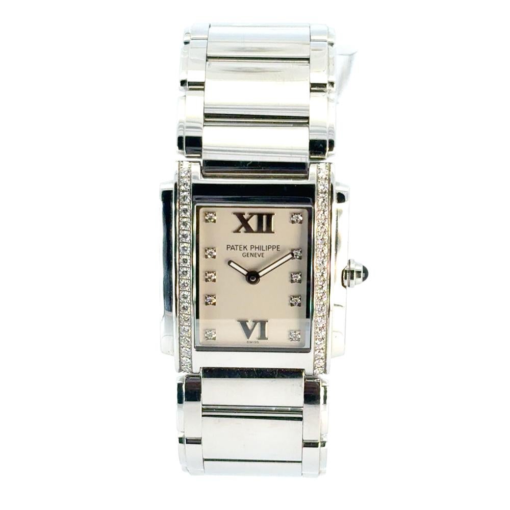 Patek Philippe 4910/10A Twenty-4 Stainless Steel White Dial Diamond Ladies Watch

This beautiful Patek Philippe 4910 Watch is in excellent condition and is ready to ship!

Brand: Patek Philippe
Model: Patek Philippe Twenty-4 Steel Diamond Ladies