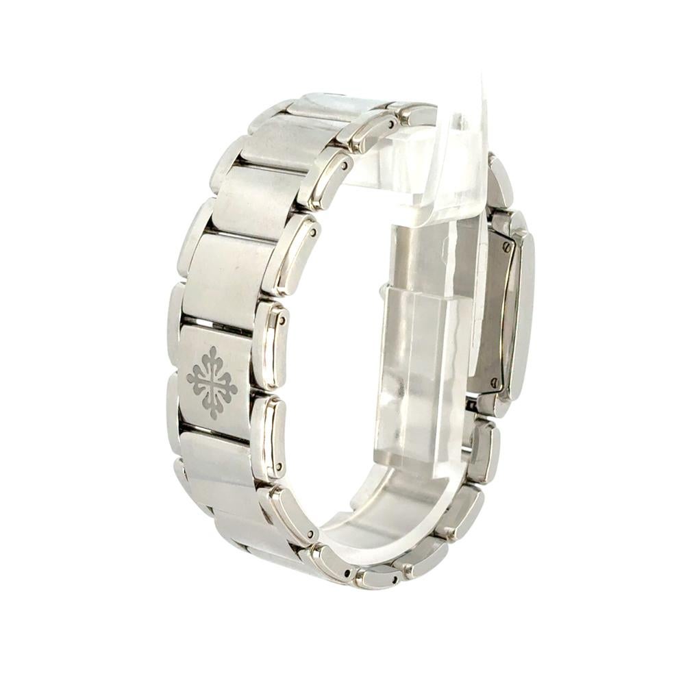 Patek Philippe 4910/10A Twenty-4 Stainless Steel White Dial Diamond Ladies Watch For Sale 2