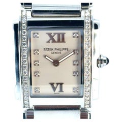 Patek Philippe 4910/10A Twenty-4 Stainless Steel White Dial Diamond Ladies Watch