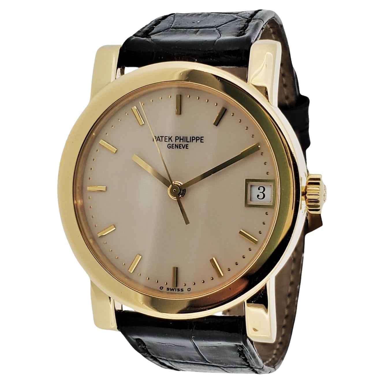 Patek Philippe 5012J Automatik Calatrava, kühnes Gehäuse 34mm, ca. 1996, kompletter Satz.