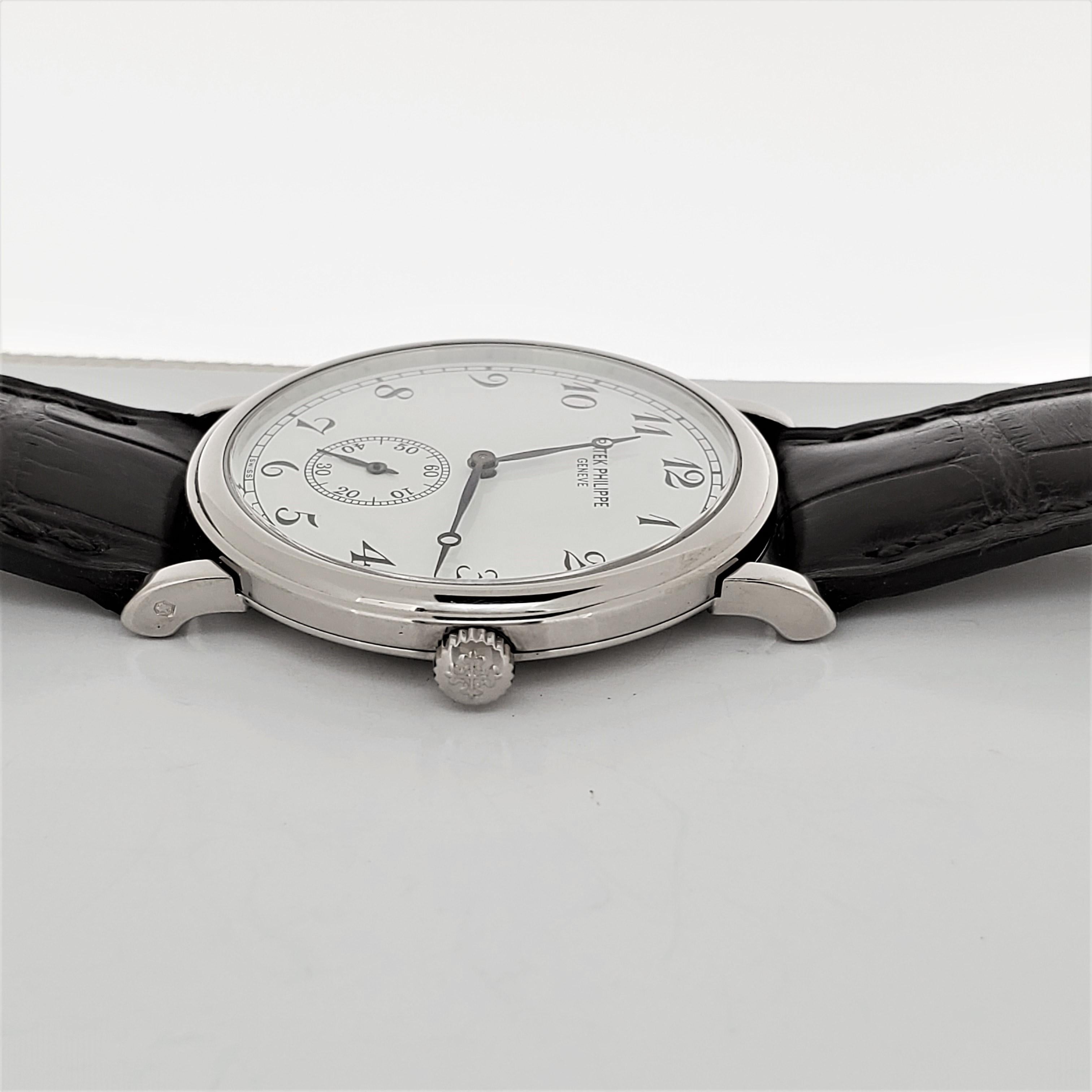 Patek Philippe 5022G Classic Calatrava Officers Breguet Dial Watch, Circa 2000 In New Condition In Santa Monica, CA