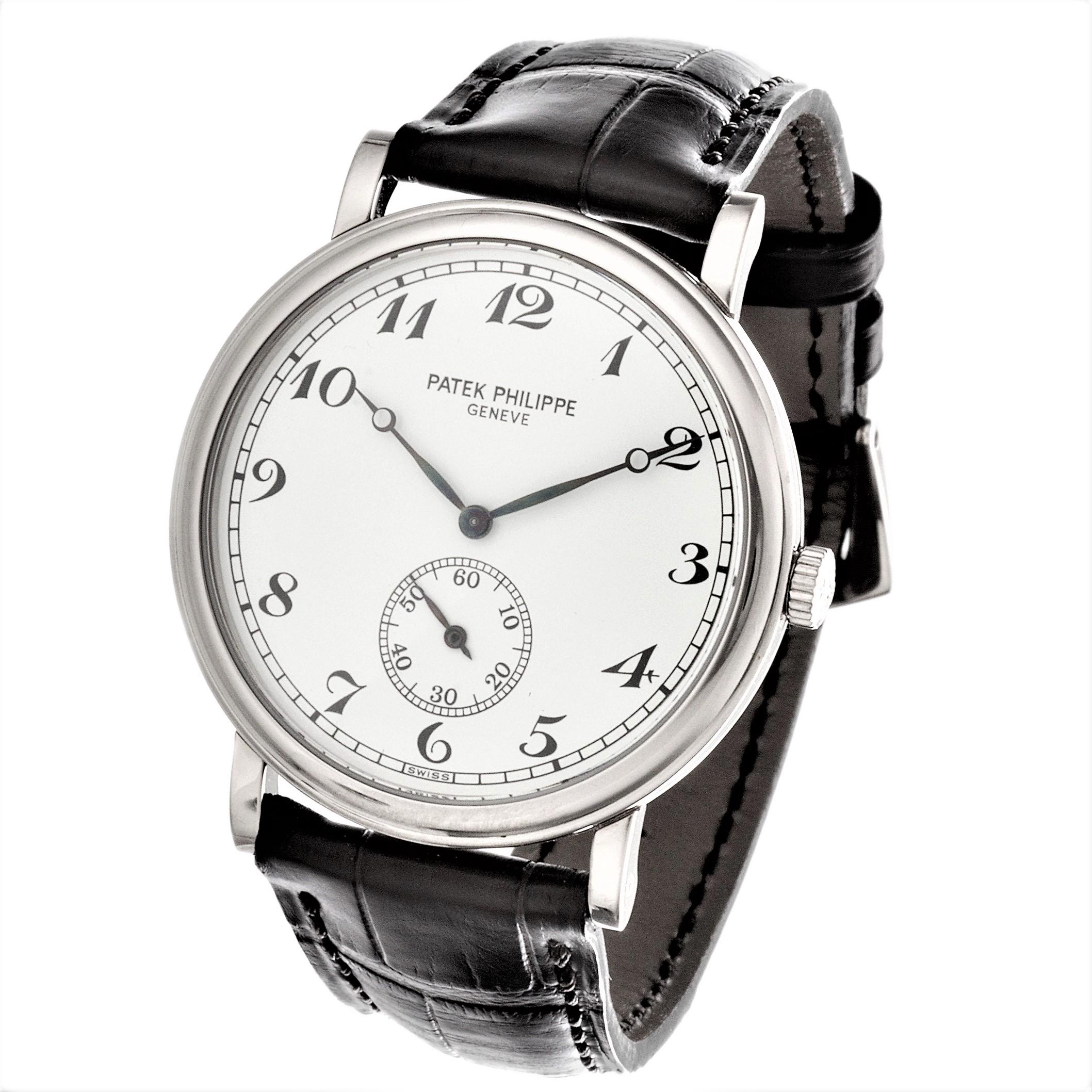 Patek Philippe 5022G Classic Calatrava Officers Breguet Dial Watch, Circa 2000 1