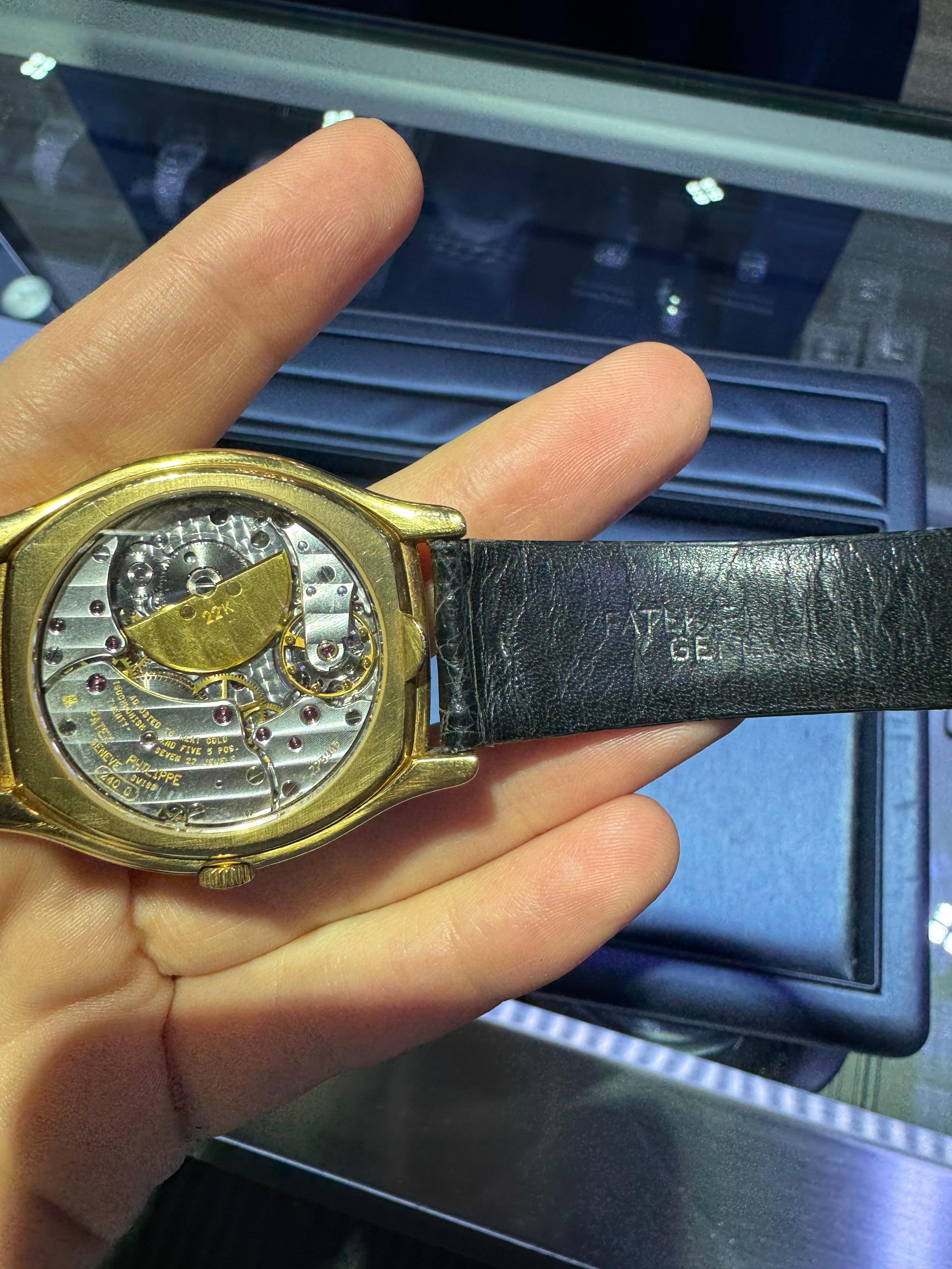 Women's or Men's Patek Philippe 5040J Perpetual Calendar 18 Karat Watch in Stock For Sale