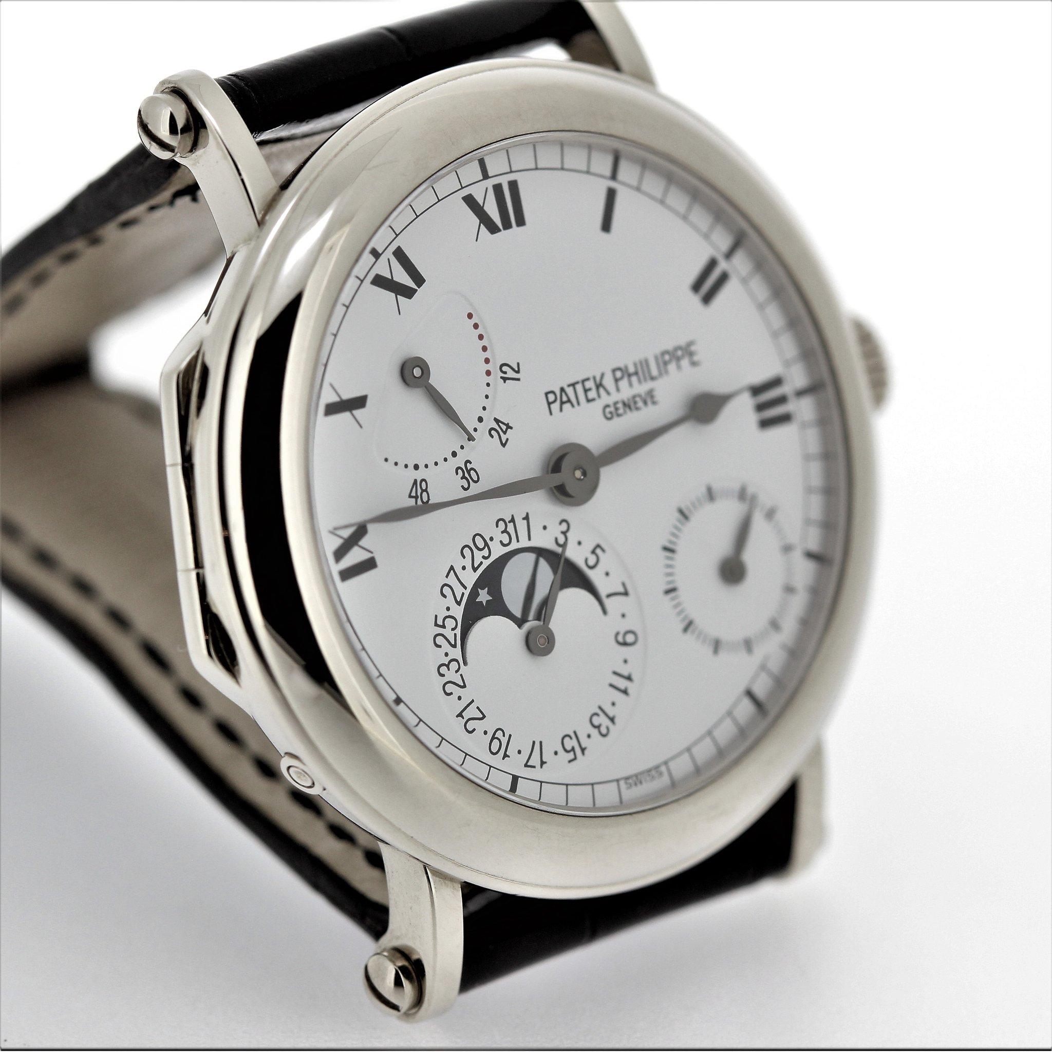 Patek Philippe 5054G-001 Complicated Officers Case Watch In Excellent Condition In Santa Monica, CA