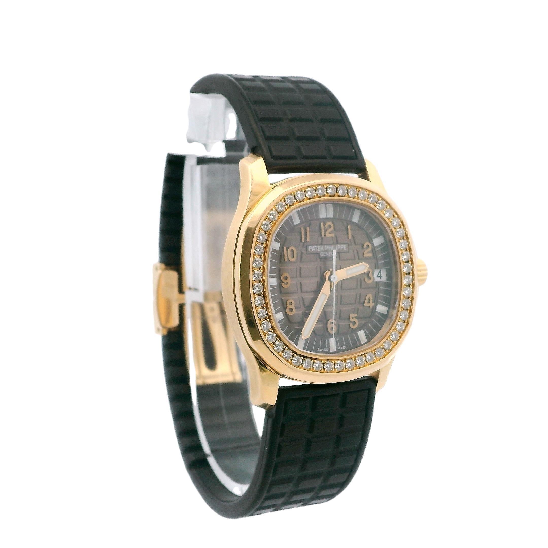 Patek Philippe 5068R Aquanaut Luce Chocolate Dial 18K Rose Gold Box & Papers In Excellent Condition For Sale In Great Neck Plaza, NY