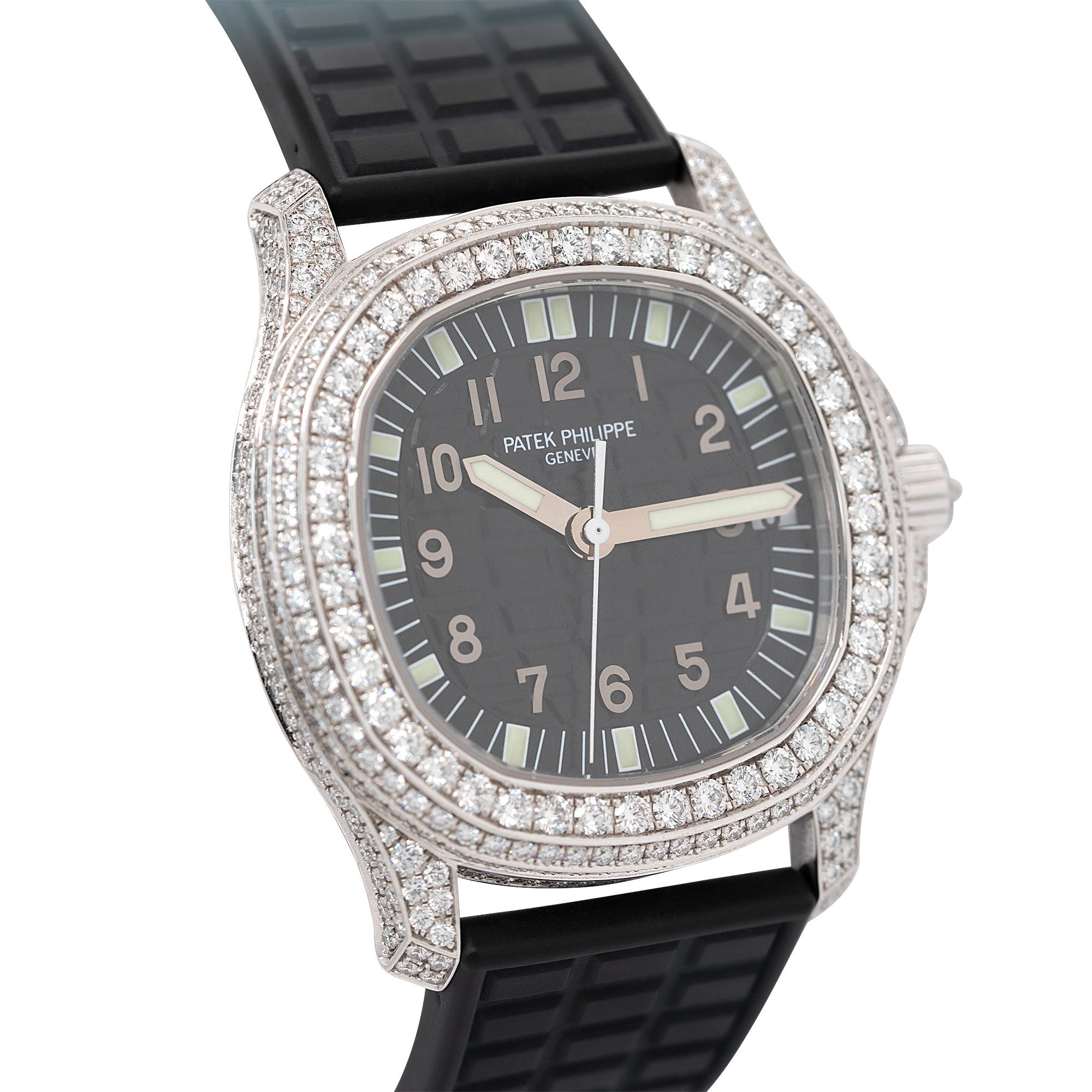 Patek Philippe 5069G Aquanaut White Gold Automatic Ladies Watch In Excellent Condition In Boca Raton, FL