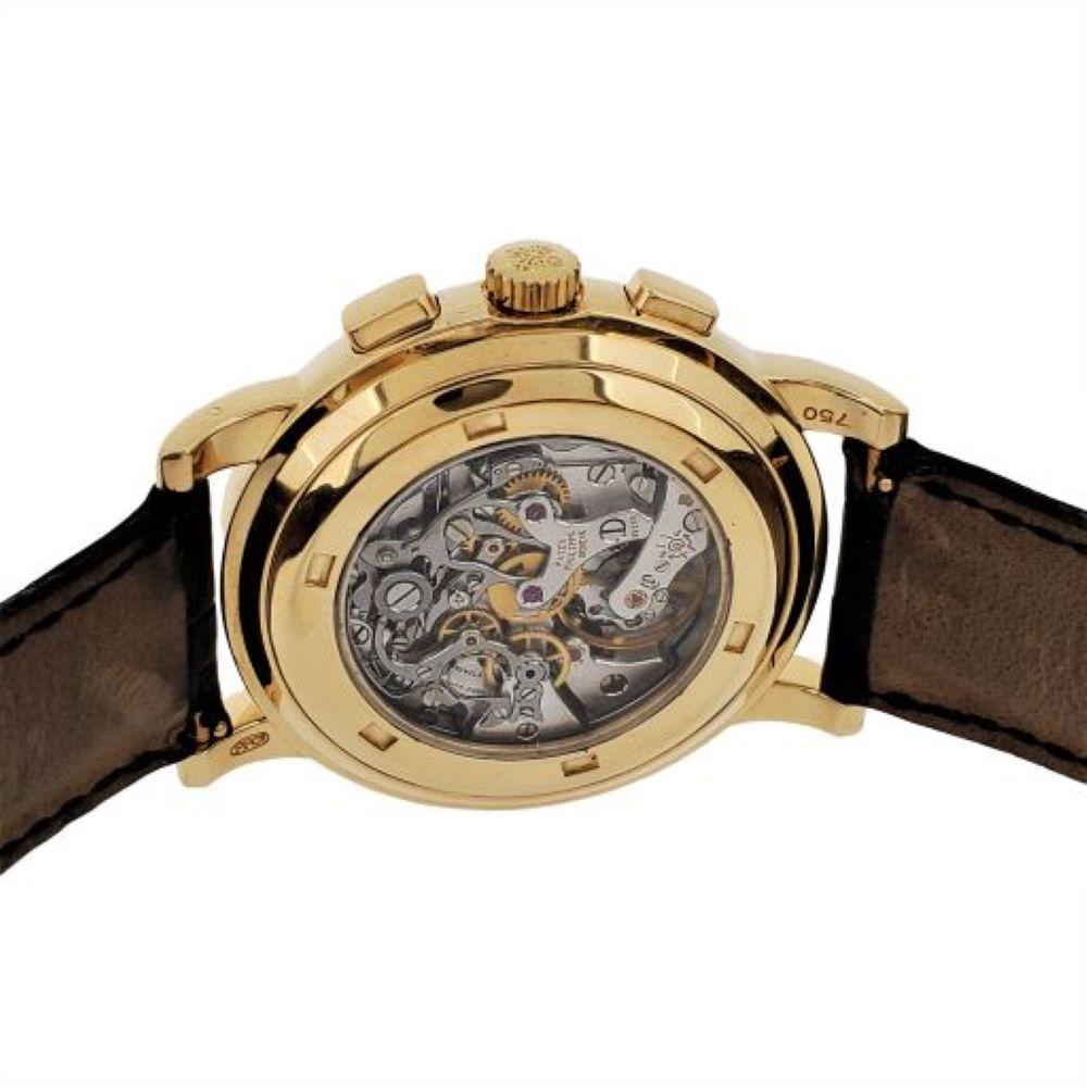 Patek Philippe 5070J Chronograph-Uhr Gelbgold 42 mm Gehäuse Circa 2000 im Angebot 6