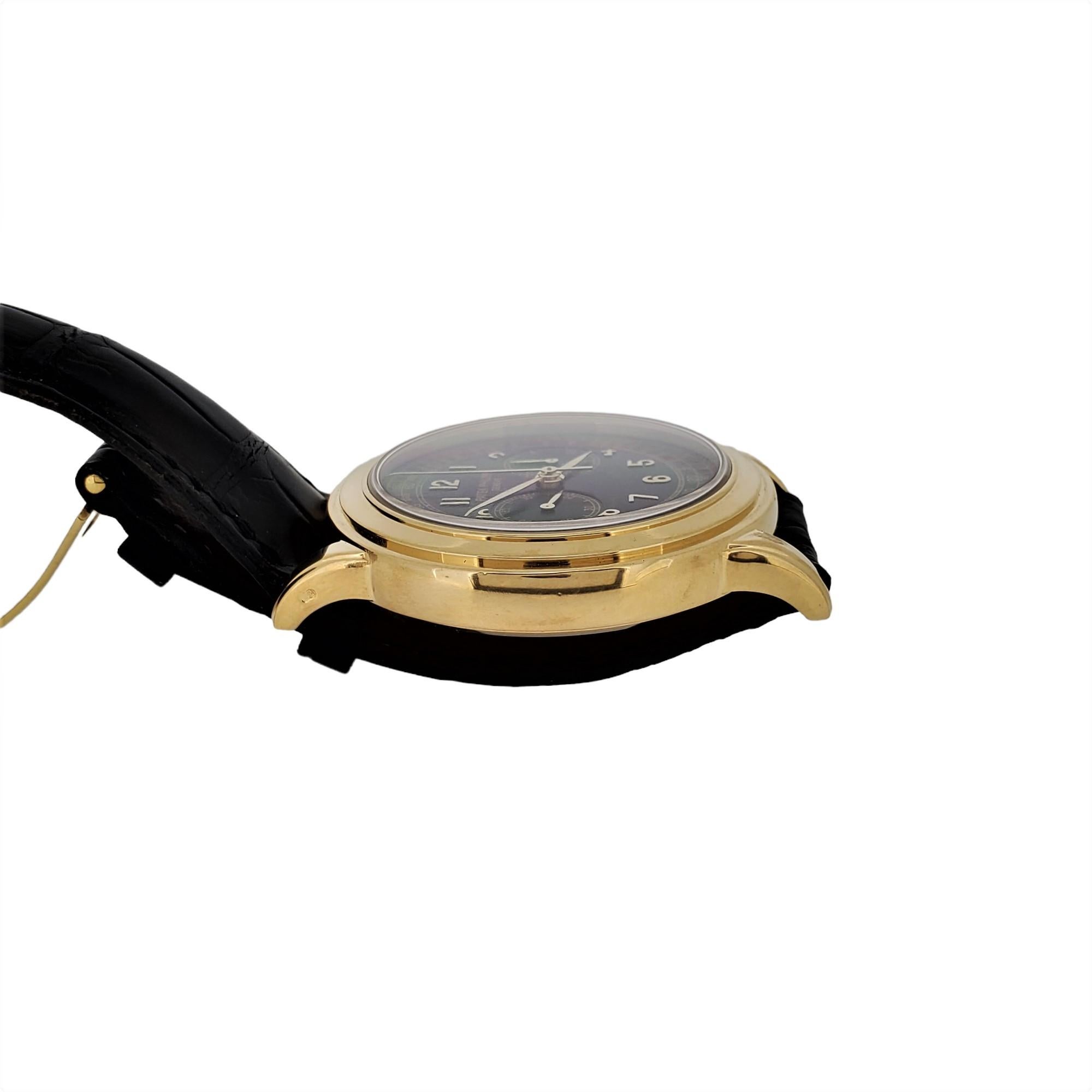 Patek Philippe 5070J Chronograph-Uhr Gelbgold 42 mm Gehäuse Circa 2000 im Angebot 3