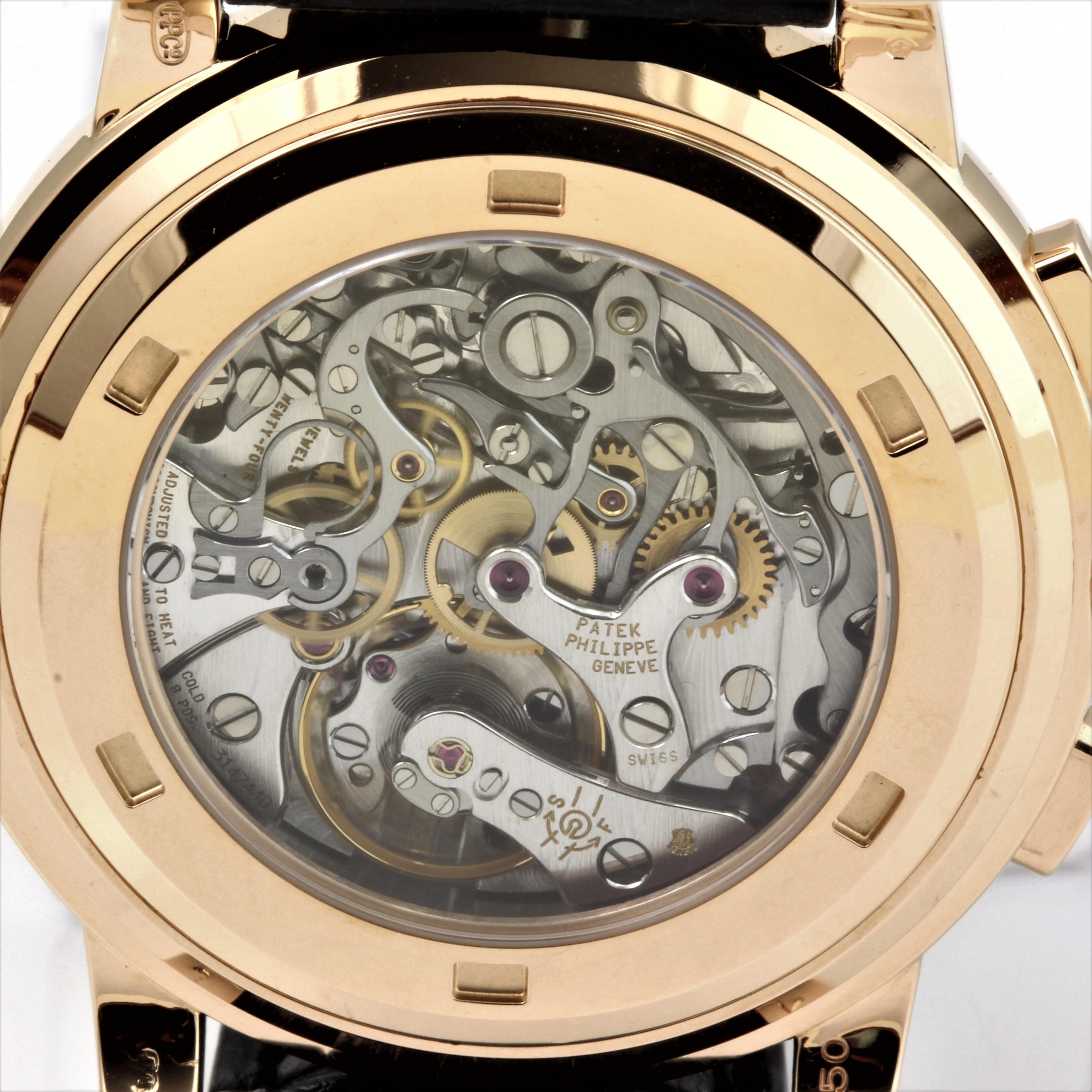 Patek Philippe 5070R- Rose Gold Chronograph Watch, Case, circa 2004 4