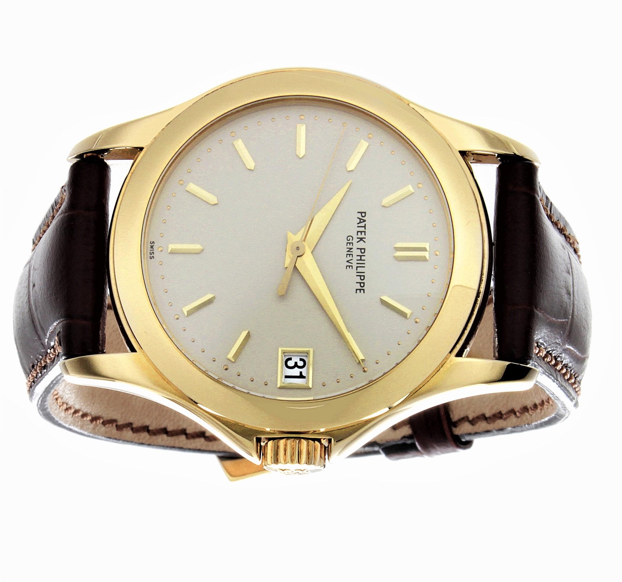 Patek Philippe 5107J Automatic Calatrava Watch, circa 2003 For Sale 1