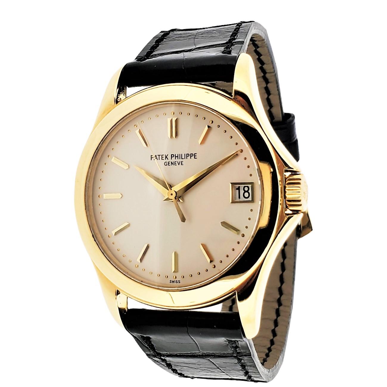 Introduction:
Patek Philippe 5107J 37mm Automatic Calatrava watch, made in 18K Yellow gold with 315 SC caliber movement #3252717, Case #4233479.  The watch is accompanied with an Patek Philippe strap and Patek buckle.  further accompanied with an