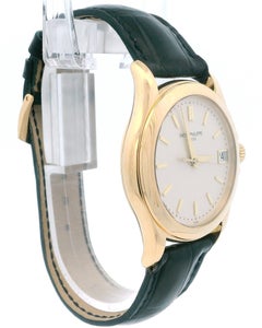 Patek Philippe 5107J Calatrava 18K Yellow Gold Ivory Dial Mens Watch