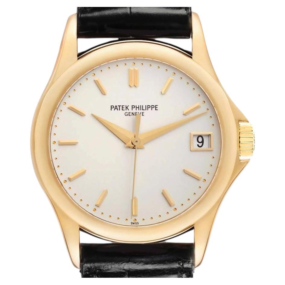 Patek Philippe 5107J Calatrava 18K Yellow Gold Ivory Dial Mens Watch For Sale