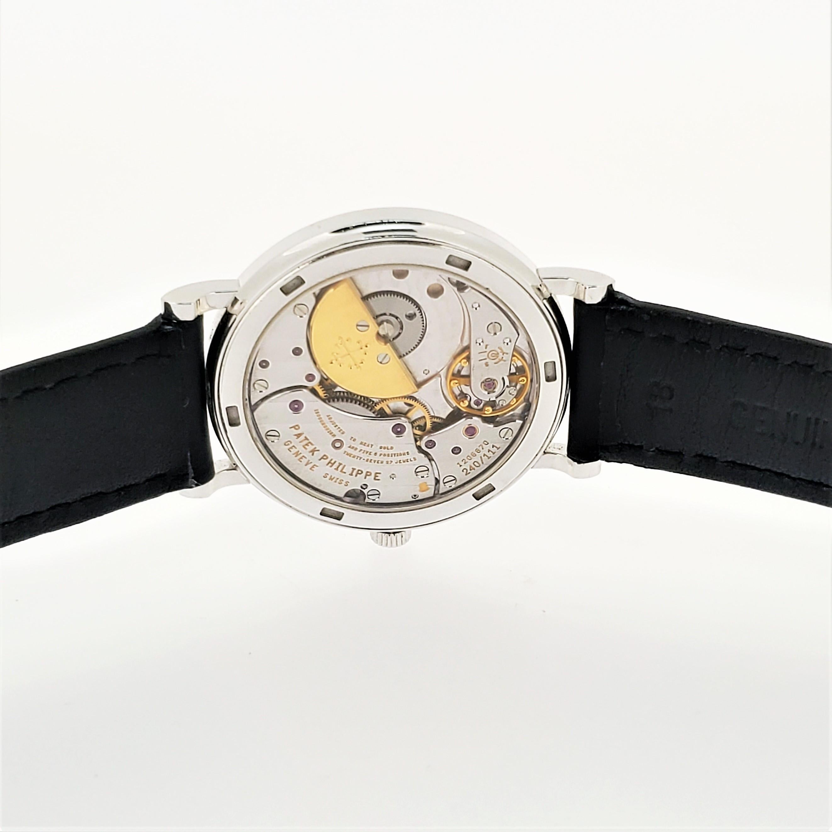 Patek Philippe Calatrava Weißgold-Uhr 5120G Extra dünne Automatik-Uhr aus Weißgold (Zeitgenössisch) im Angebot