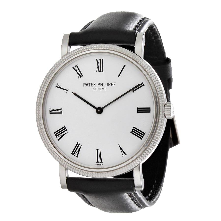 Women's or Men's Patek Philippe 5120G Extra Thin Automatic Calatrava Watch White Gold For Sale