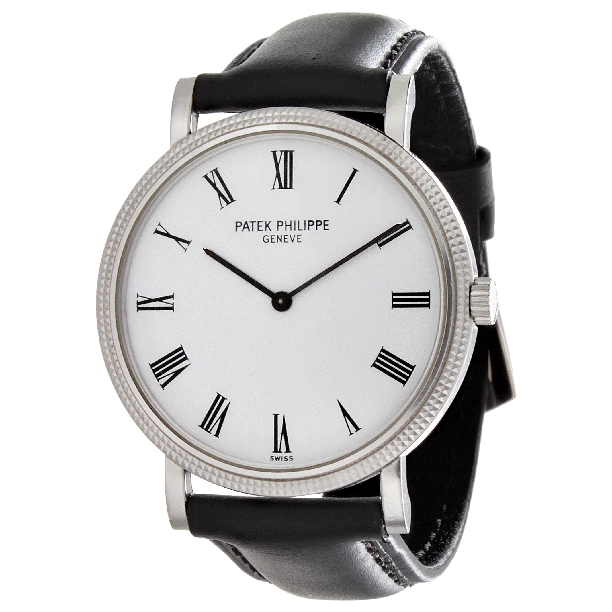 Patek Philippe 5120G Extra Thin Automatic Calatrava Watch White Gold For Sale