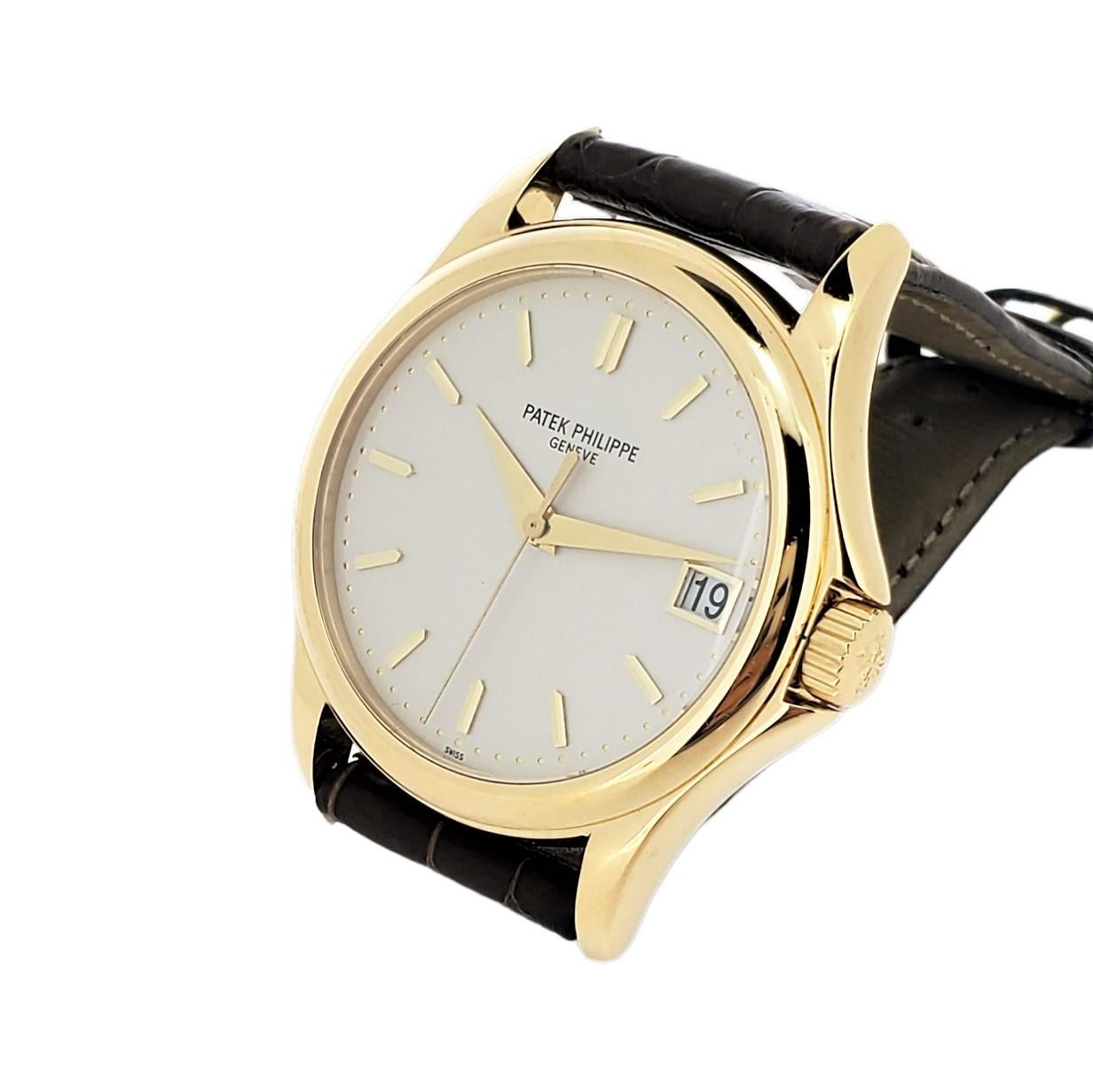 Patek Philippe 5127J Automatik Calatrava Uhr -Box Papiere Full Set, CIRCA 2006 (Zeitgenössisch) im Angebot