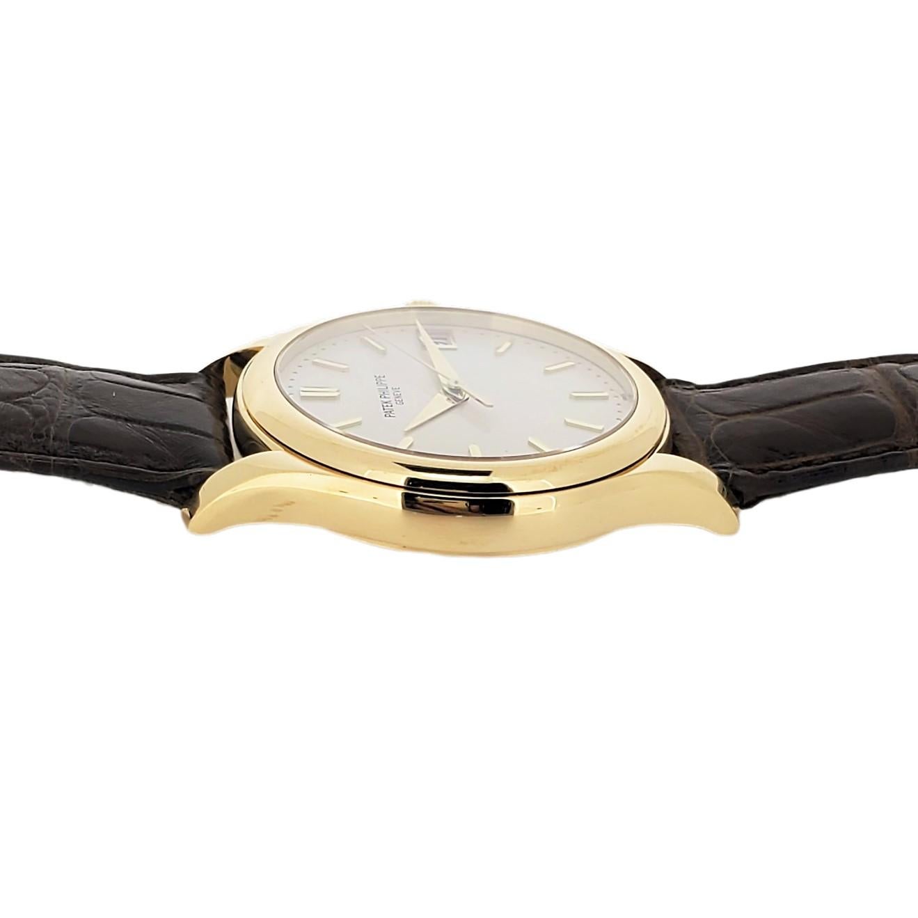 Patek Philippe 5127J Automatik Calatrava Uhr -Box Papiere Full Set, CIRCA 2006 im Angebot 4