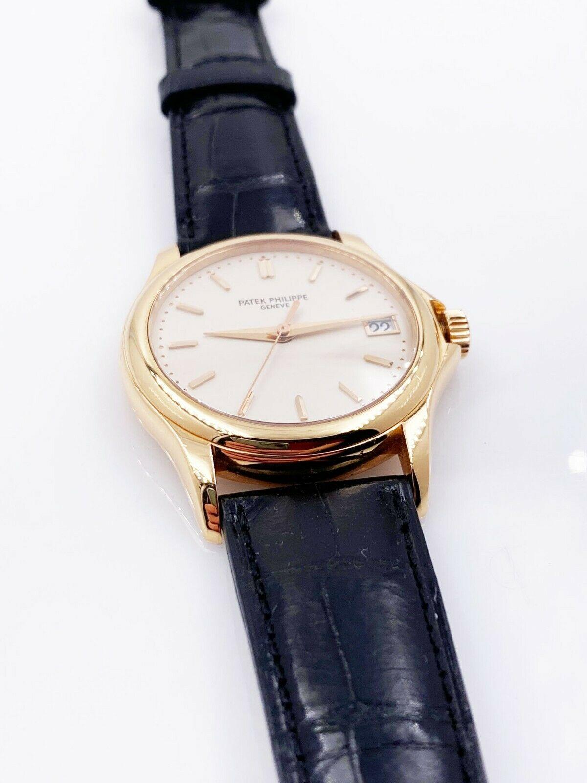 Patek Philippe 5127R Calatrava 18 Karat Rose Gold Box and Papers In Excellent Condition In San Diego, CA