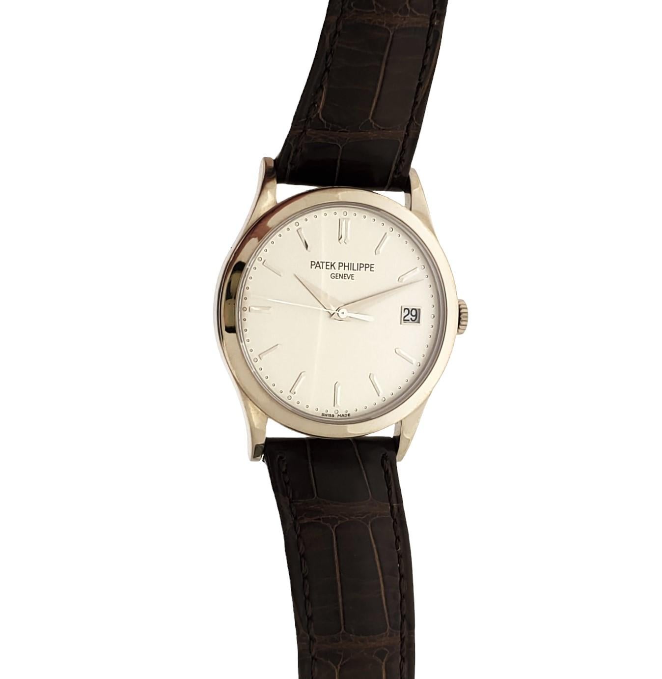 Patek Philippe 5296G-010; Automatic Calatrava watch,  38mm Circa 2015 For Sale 7