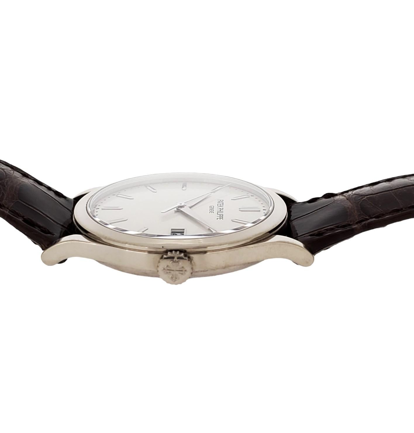 Patek Philippe 5296G-010; Automatic Calatrava watch,  38mm Circa 2015 For Sale 2