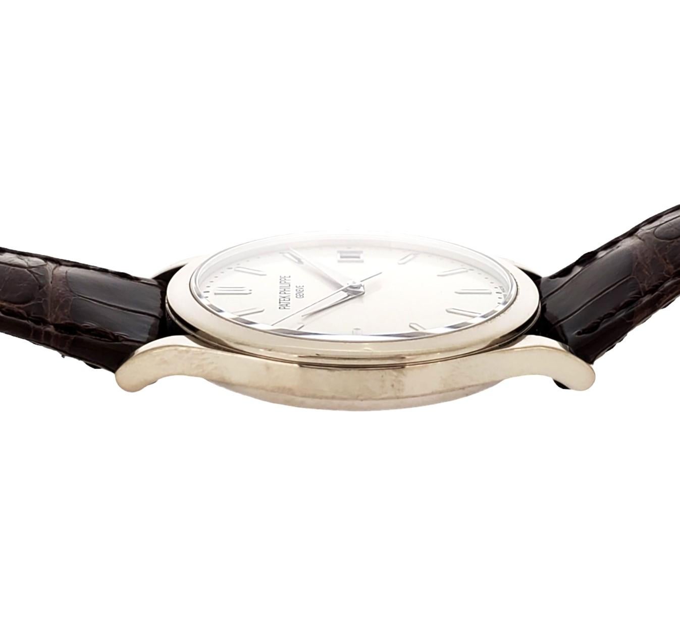 Patek Philippe 5296G-010; Automatic Calatrava watch,  38mm Circa 2015 For Sale 3