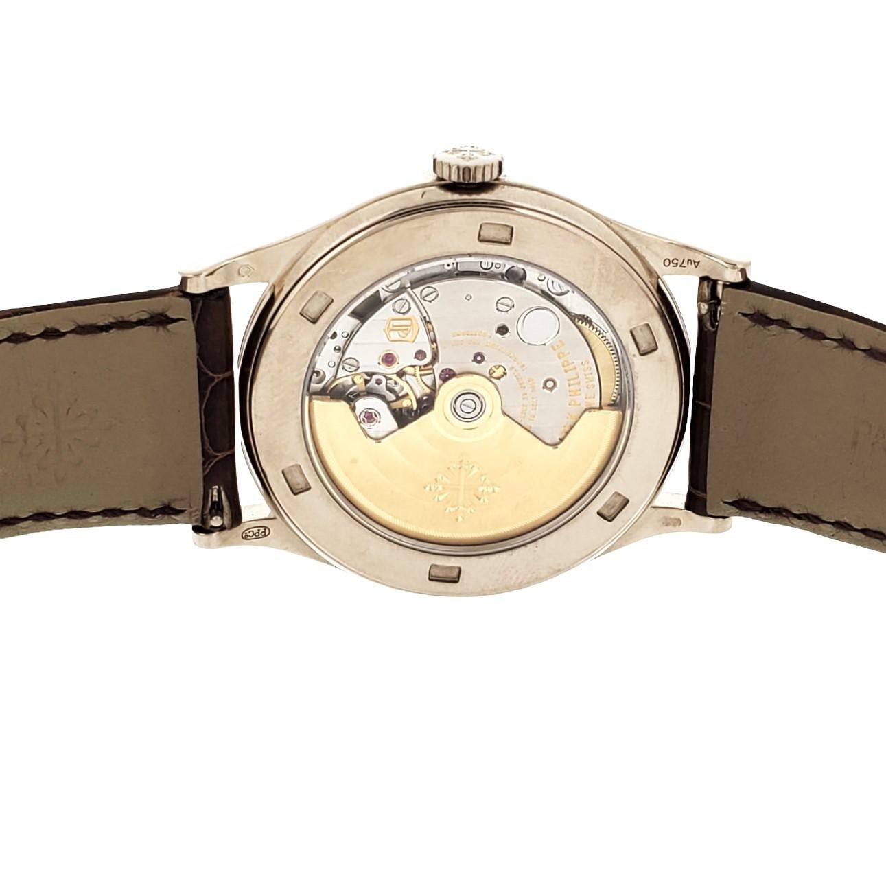 Patek Philippe 5296G-010; Automatic Calatrava watch,  38mm Circa 2015 For Sale 4