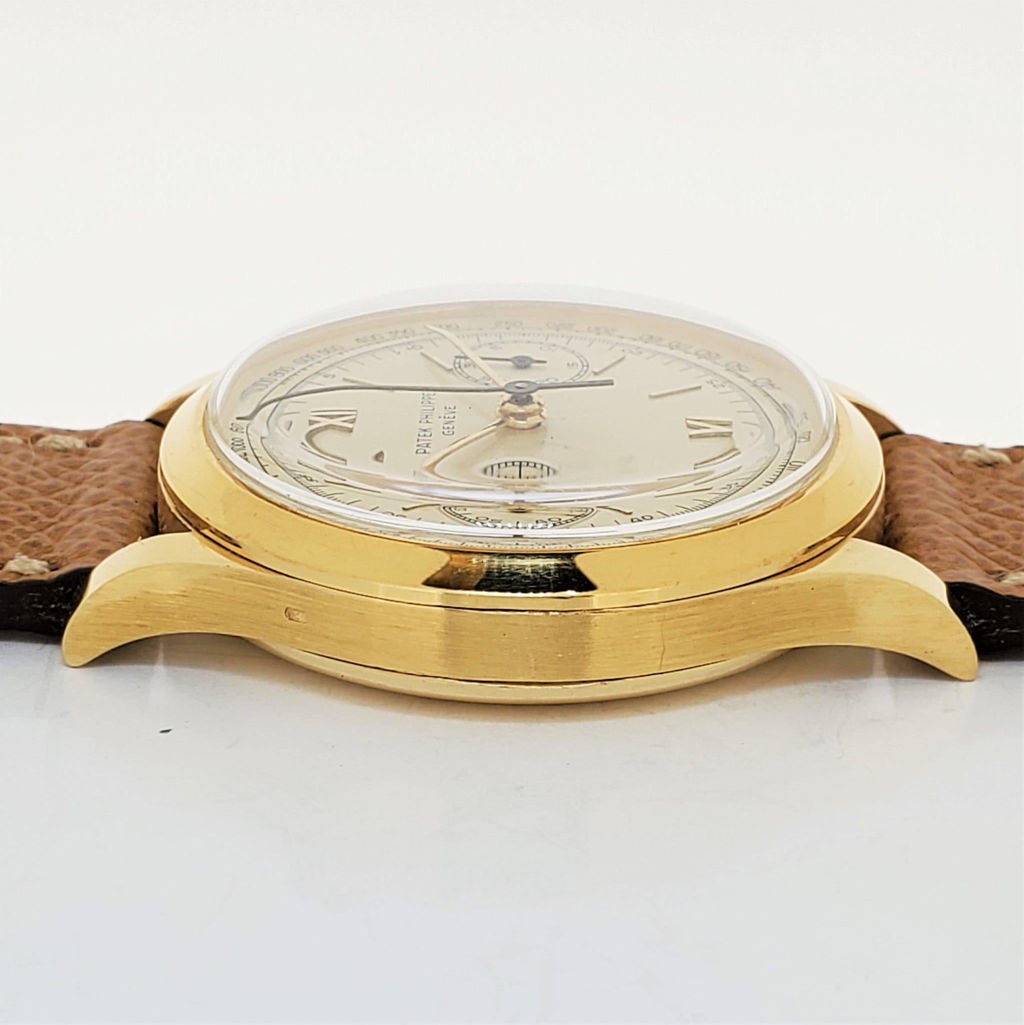 Patek Philippe 530J Jumbo Chronograph Watch, circa 1952 In Excellent Condition In Santa Monica, CA