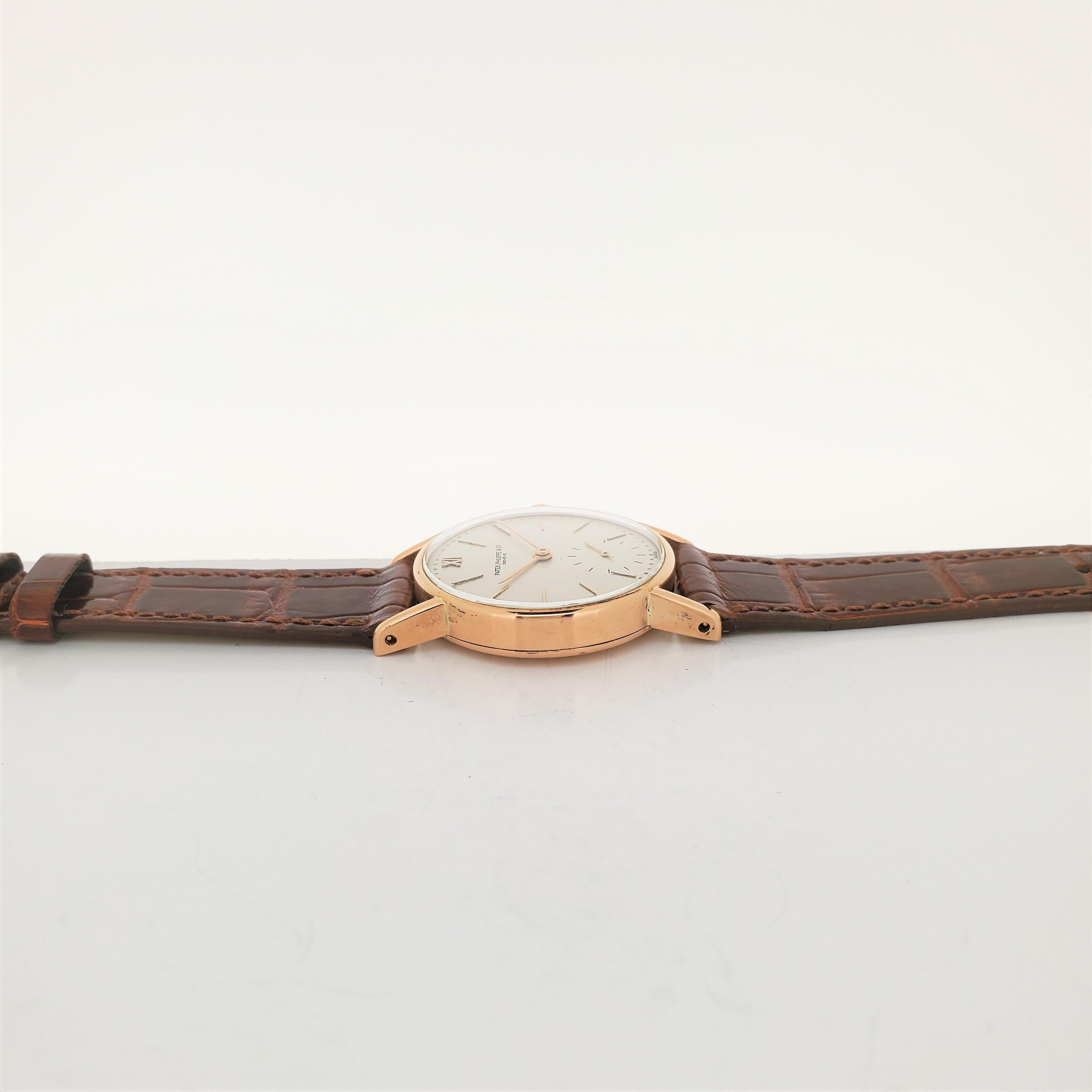 Retro Patek Philippe 534R Rose Gold Early Vintage Calatrava Watch, Circa 1941