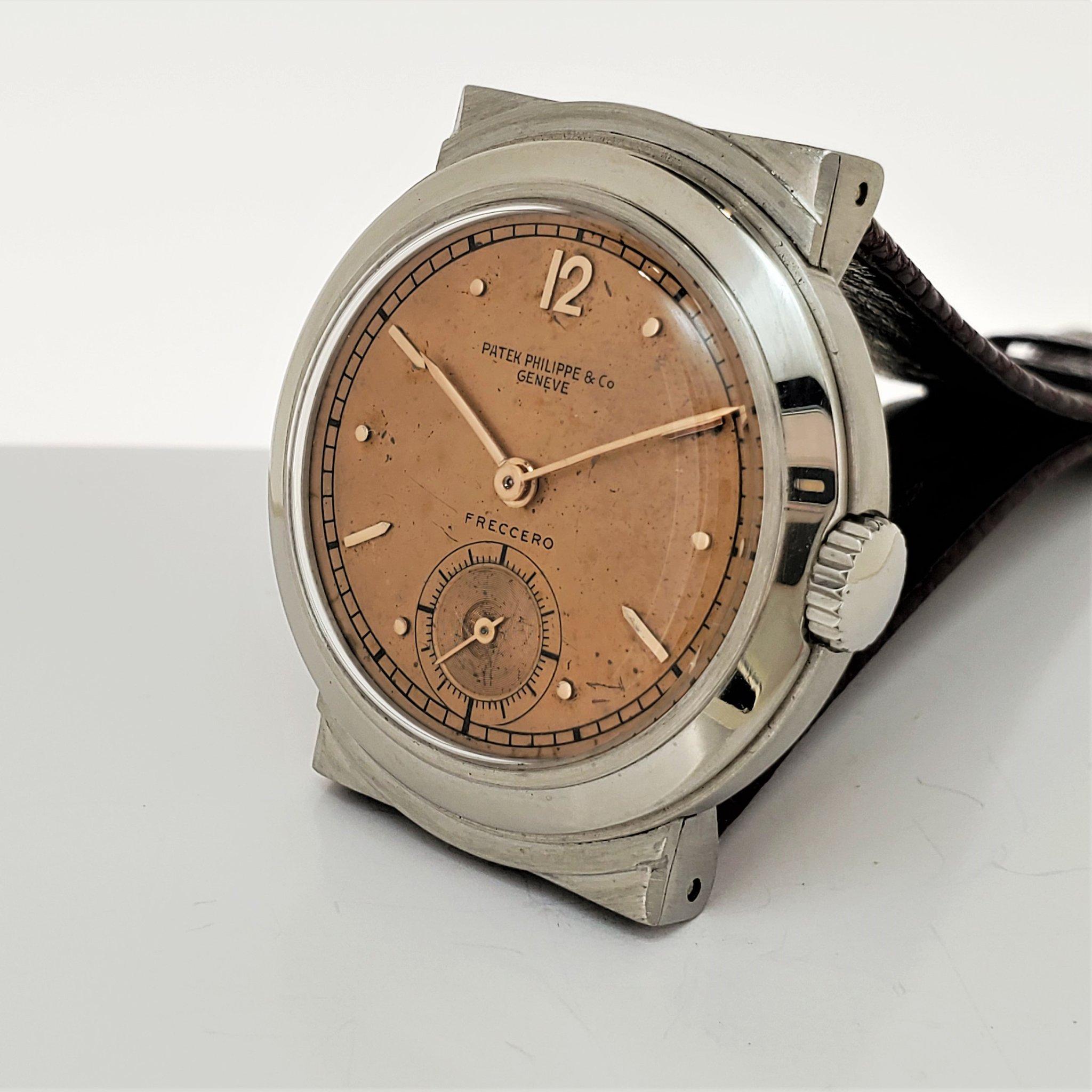 Patek Philippe 544A Stainless Steel Hooded Calatrava Watch For Sale 1