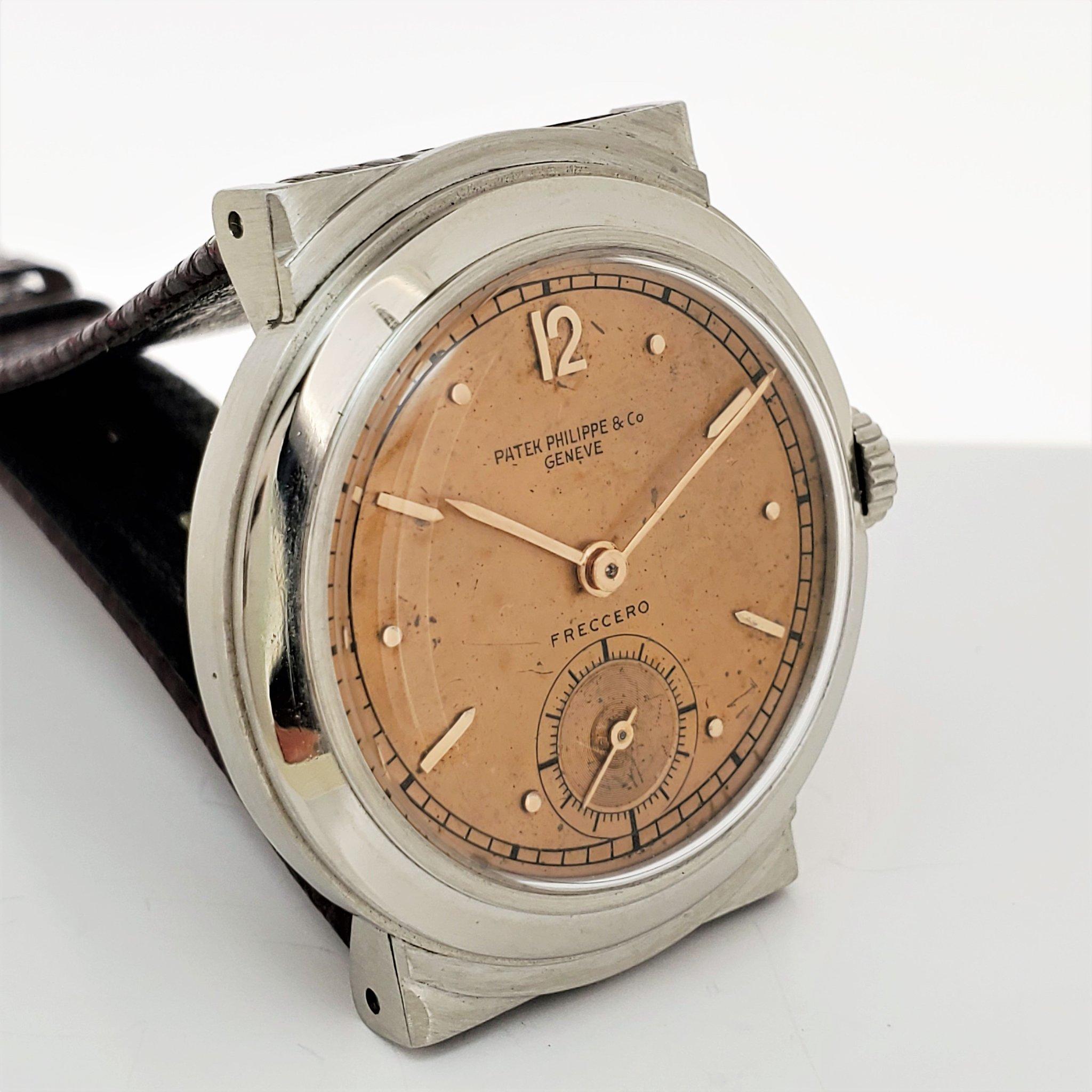 Patek Philippe 544A Stainless Steel Hooded Calatrava Watch For Sale 2