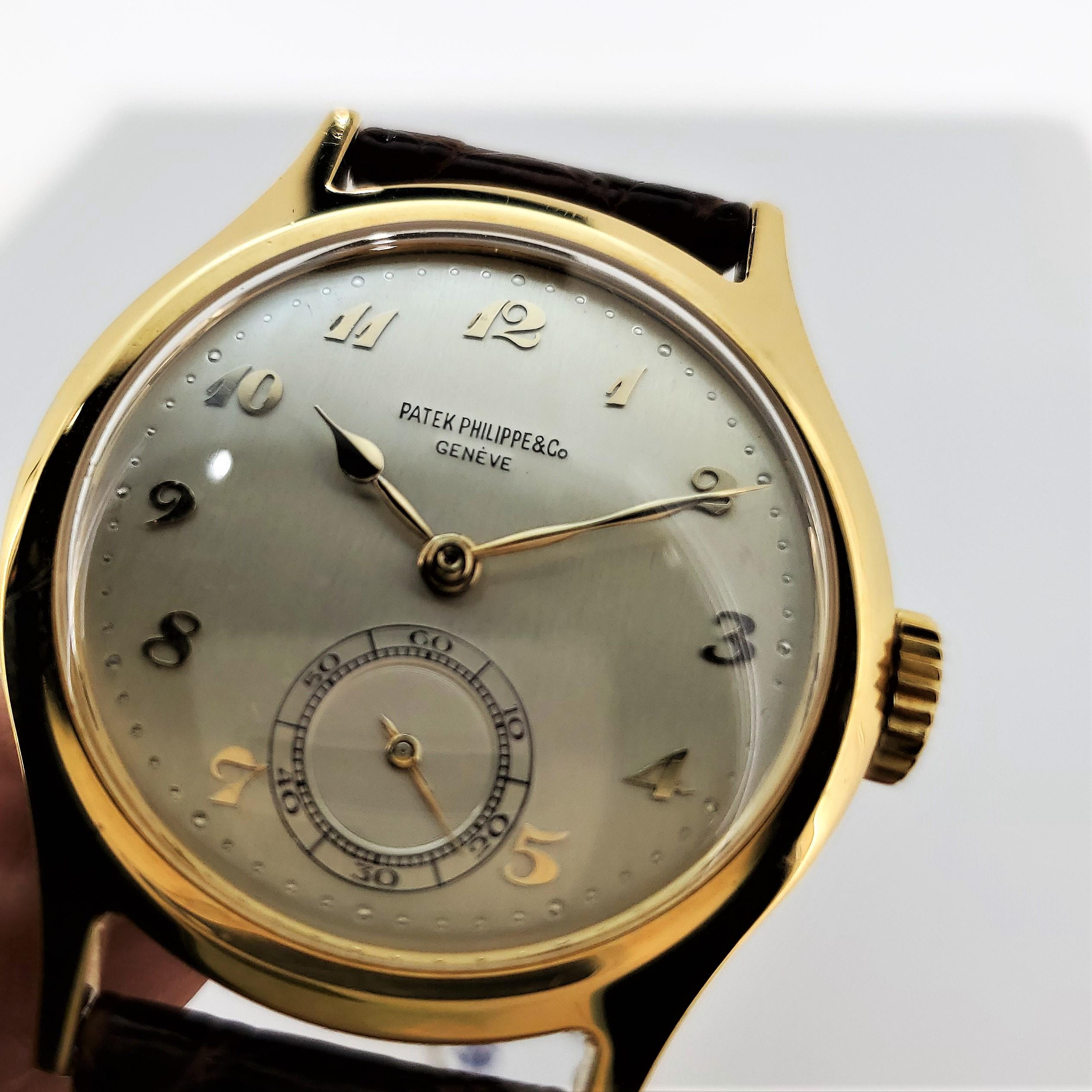 Patek Philippe 565J Water Resistant Calatrava Watch, Circa 1946 For Sale 4