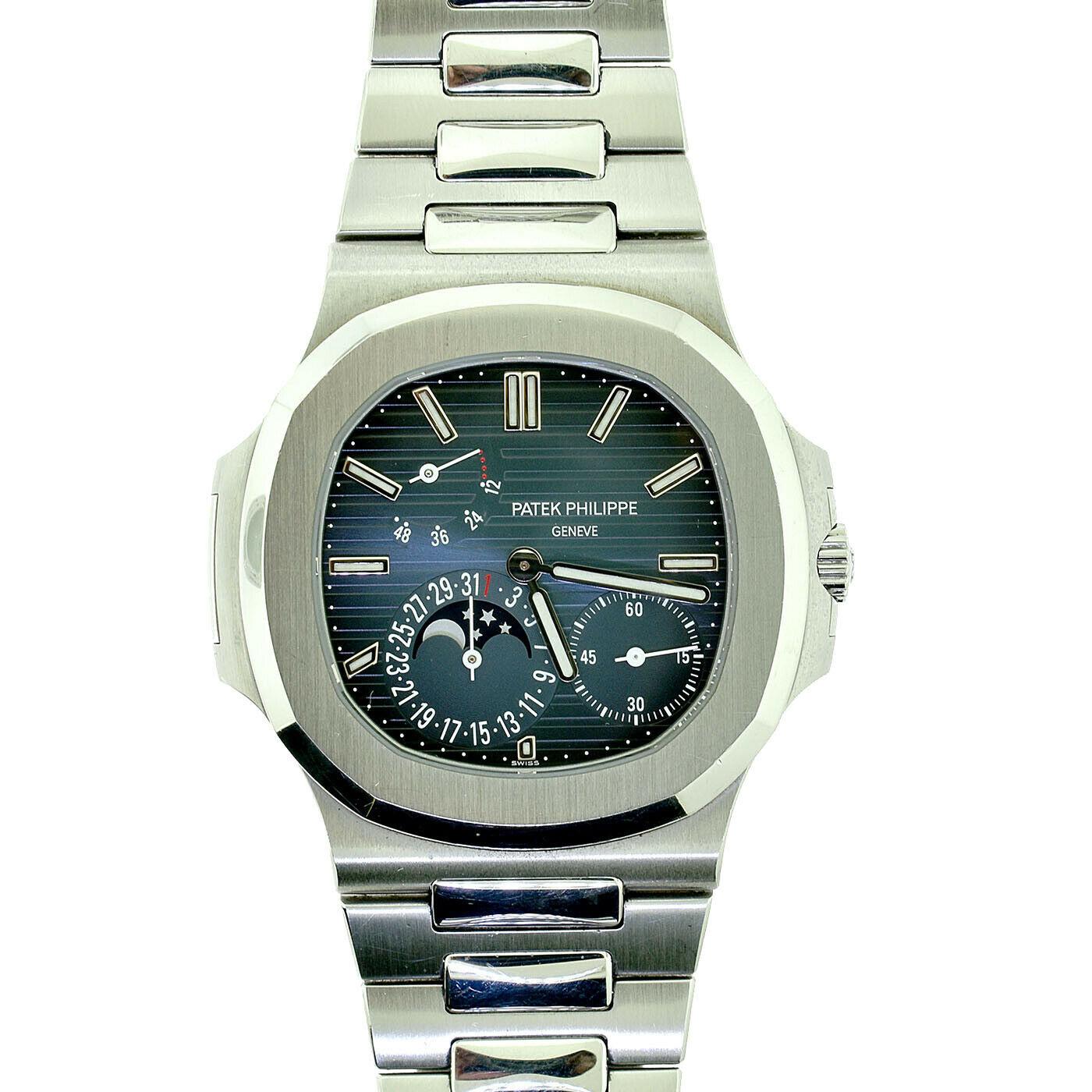 Women's or Men's Patek Philippe Nautilus 5712/1A-001 Steel Watch with Date and Moon Phase 40MM