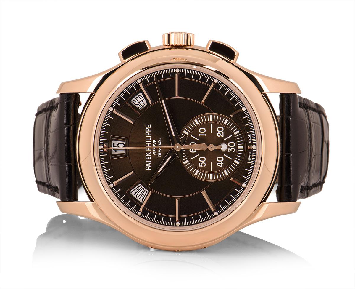 Patek Philippe 5905R-001 Annual Calendar Double Name Tiffany & Co. Unworn In New Condition In Mayfair, London, London