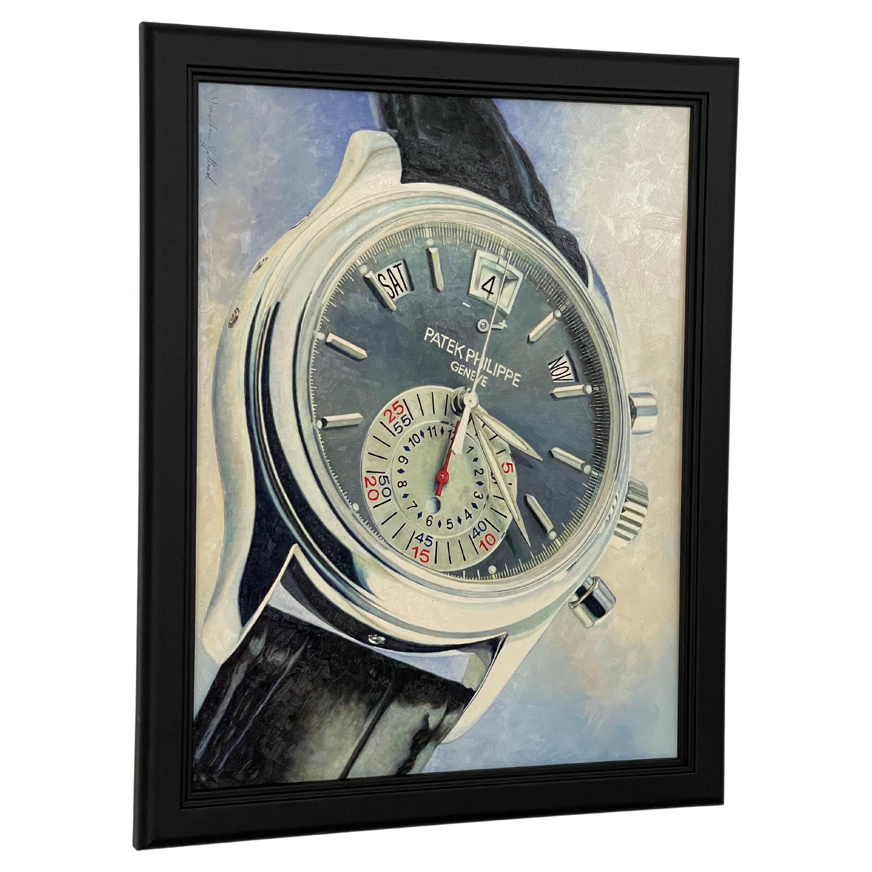 Patek Philippe 5960P Annual Calendar Chronograph wall art oil painting For  Sale at 1stDibs