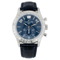 Used Patek Philippe 5961P Complications Platinum Blue Annual Calendar Dial Watch