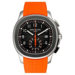 Patek Philippe 5968A Aquanaut Chronograph Orange Strap Mens Watch Box Papers