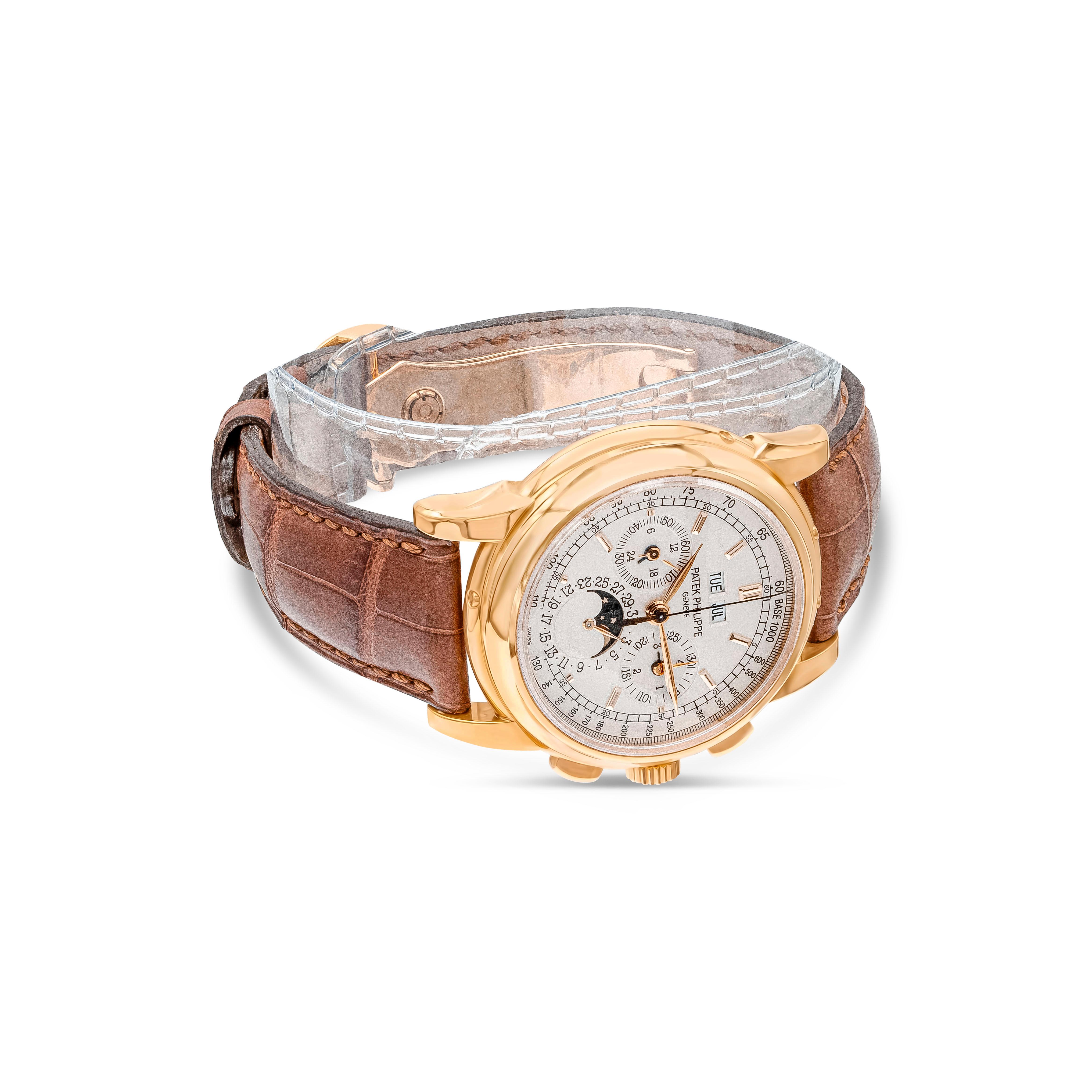 Patek Philippe 5970R Grand Complications Ewiger Kalender Chronograph Uhr im Zustand „Hervorragend“ im Angebot in New York, NY