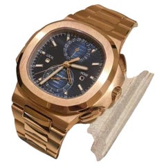 Patek Philippe 5990/1R Full Rose Gold Blue Dial Nautilus