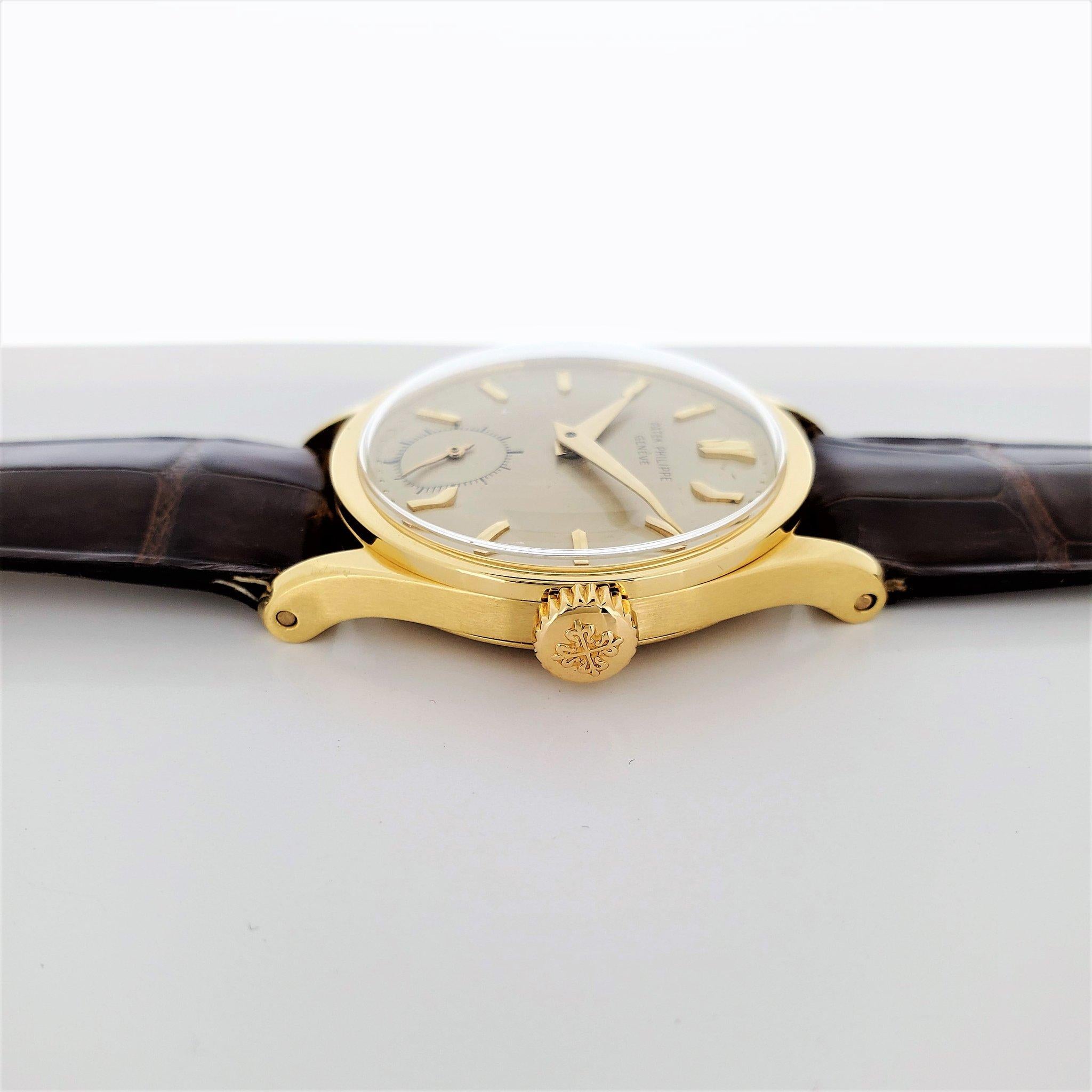 Patek Philippe 96J Original Calatrava Watch, circa 1956 In Excellent Condition In Santa Monica, CA
