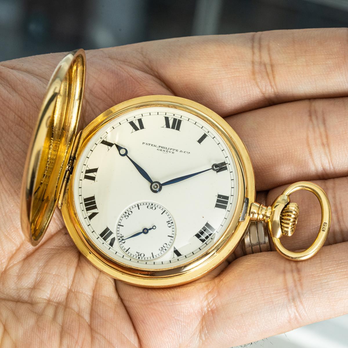 Patek Philippe. A Gold Hunter Keyless Lever Pocket Watch C1918 For Sale 6
