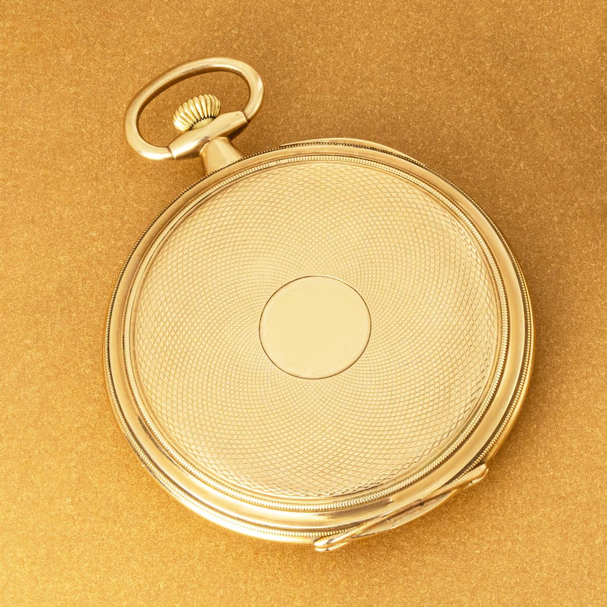 Patek Philippe. A Gold Keyless Lever Pocket Watch C1914 In Excellent Condition For Sale In London, GB