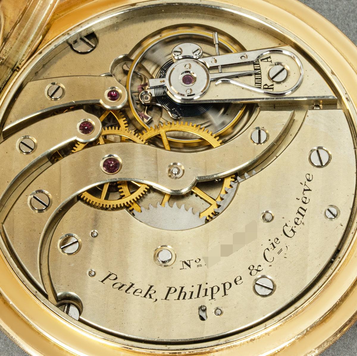 Patek Philippe. Eine goldene schlüssellose Hebeltaschenuhr C1914 im Angebot 3