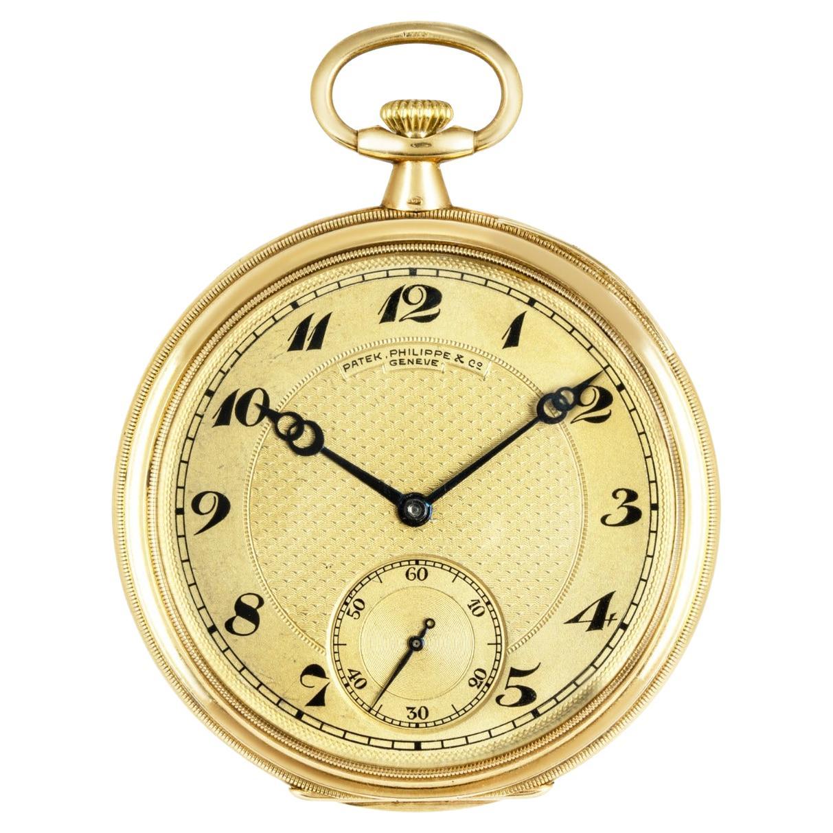 Patek Philippe. A Gold Keyless Lever Pocket Watch C1914 For Sale