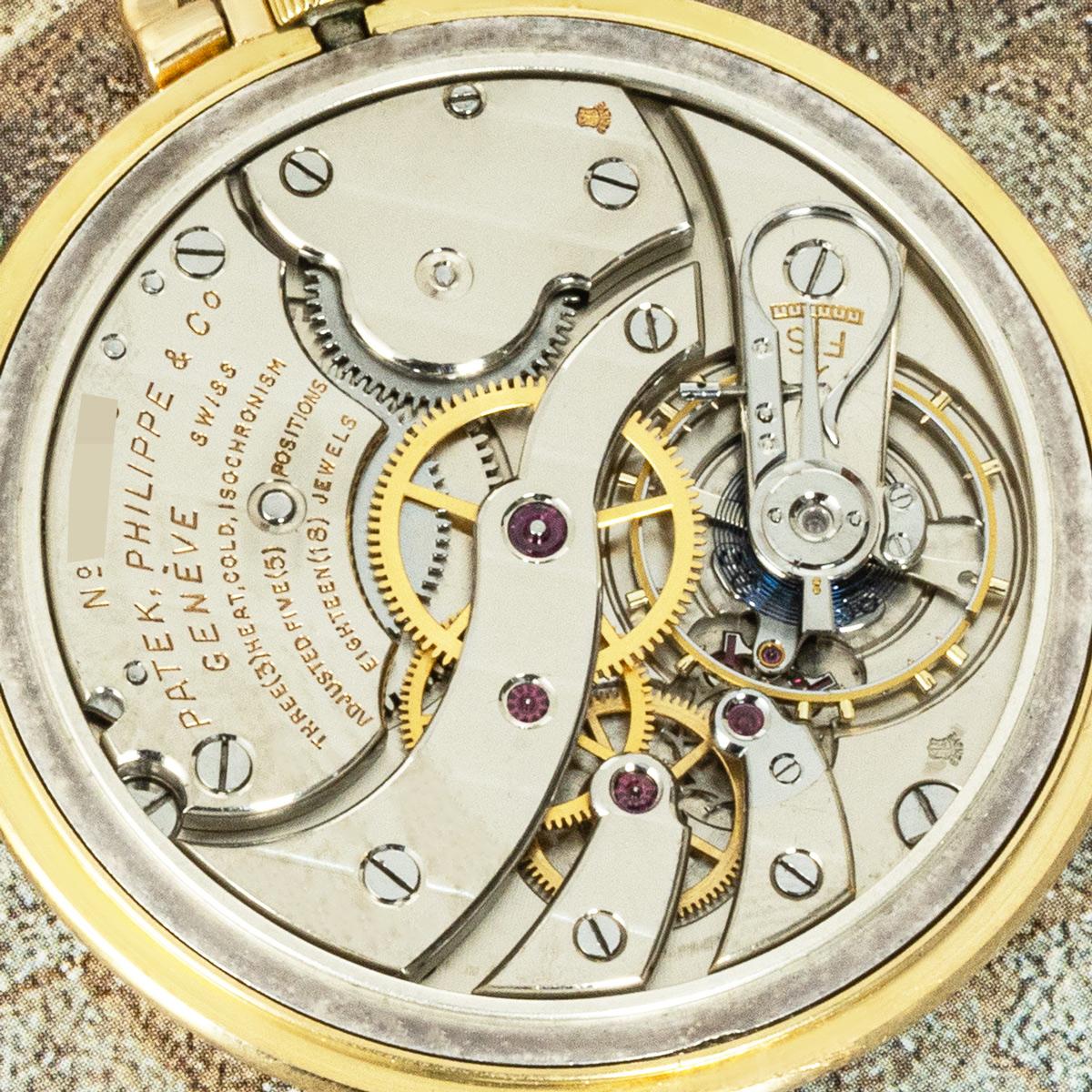 Patek Philippe. A Gold Slim Open Face Pocket Watch C1944 5