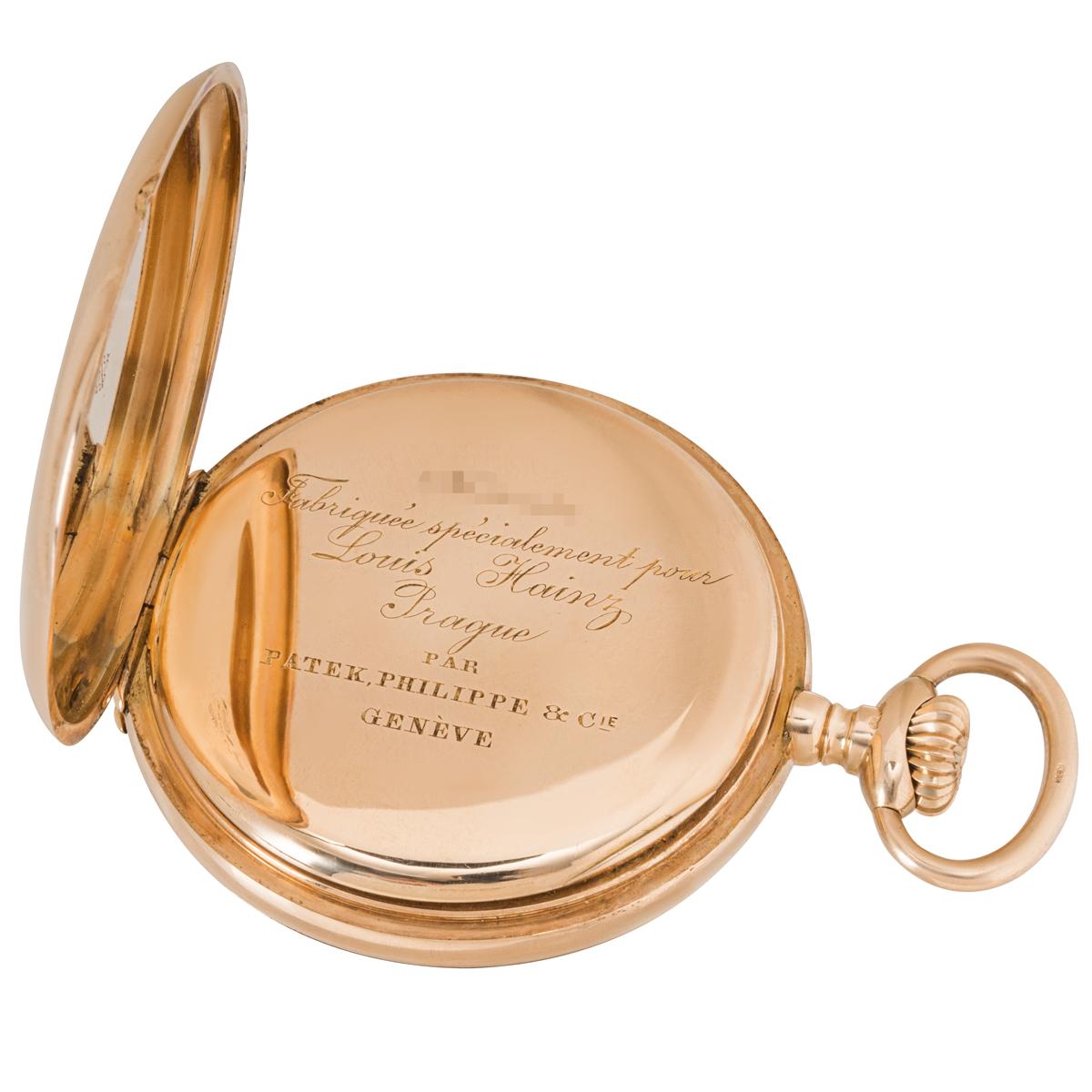 Men's Patek Philippe. A Rare 14CT Rose Gold Keyless Lever Open Face Pocket Watch C1911