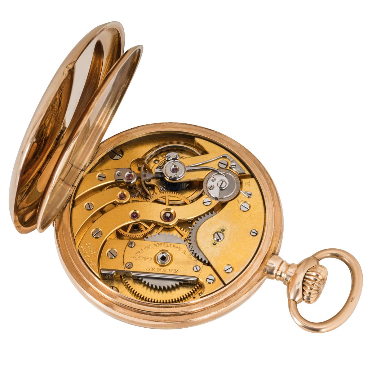 Patek Philippe. A Rare 14CT Rose Gold Keyless Lever Open Face Pocket Watch C1911 2