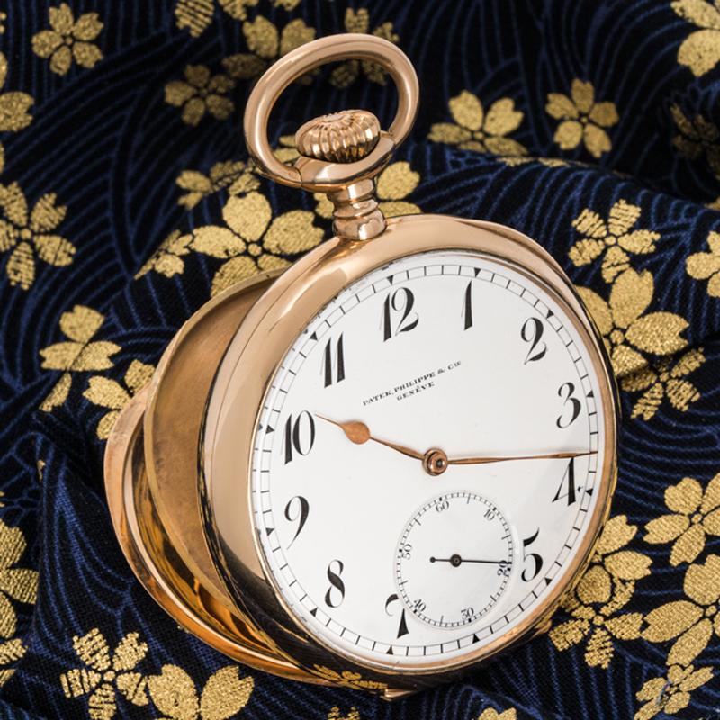 Patek Philippe. A Rare 14CT Rose Gold Keyless Lever Open Face Pocket Watch C1911 4